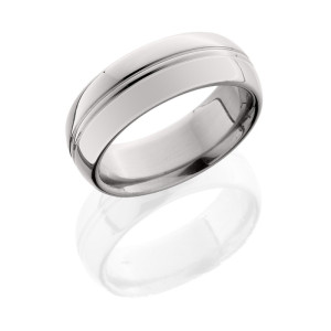 Lashbrook 8HRCP POLISH Titanium Wedding Ring or Band