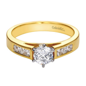 Gabriel 14 Karat Contemporary Engagement Ring ER2315M43JJ