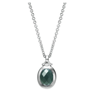 Gabriel Fashion Silver Color Solitaire Necklace NK3754SVJGO