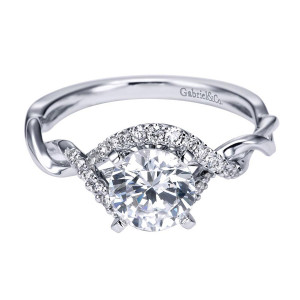 Gabriel 14 Karat Contemporary Engagement Ring ER6963W44JJ
