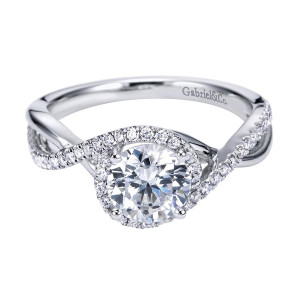 Gabriel 14 Karat Contemporary Engagement Ring ER7804W44JJ