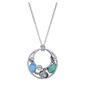 Gabriel Fashion Silver Byblos Necklace NK4508SVJMC