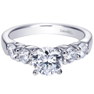Gabriel 14 Karat Contemporary Engagement Ring ER7848W44JJ