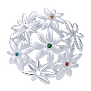 Gabriel Fashion Silver Floral Ladies' Ring LR50153SVJMC