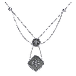 Gabriel Fashion Silver Roman Necklace NK3485SVJJJ