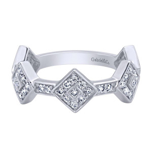 Gabriel Fashion 14 Karat Stackable Stackable Ladies' Ring LR5715W45JJ