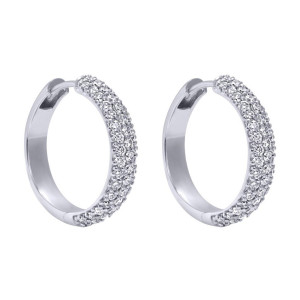 Gabriel Fashion 14 Karat Hoops Hoop Earrings EG10153W45JJ
