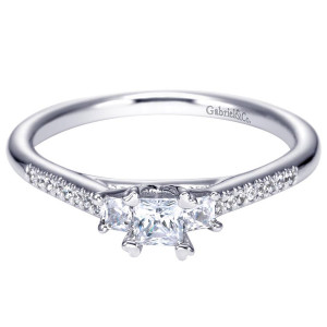 Gabriel 14 Karat Contemporary Engagement Ring ER94274W44JJ