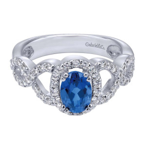 Gabriel Fashion 14 Karat Lusso Color Ladies' Ring LR4654W44SA