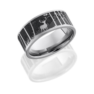 Lashbrook 9F/LCVELKMOUNTAIN SATIN Titanium Wedding Ring or Band