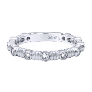 Gabriel Fashion 14 Karat Stackable Stackable Ladies' Ring LR4889W44JJ