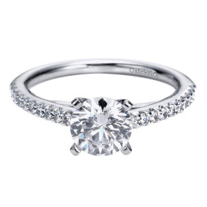Gabriel 14 Karat Contemporary Engagement Ring ER4244W44JJ