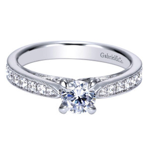 Gabriel 14 Karat Victorian Engagement Ring ER98683W44JJ