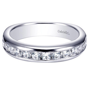 Gabriel 14 Karat Contemporary Wedding Band WB4186W44JJ