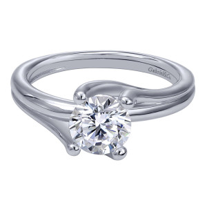 Gabriel 14 Karat Contemporary Engagement Ring ER10257W4JJJ