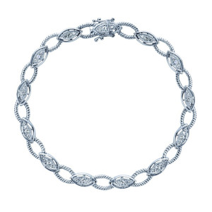 Gabriel Fashion 14 Karat Hampton Diamond Tennis Bracelet TB2318W45JJ