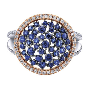 Gabriel Fashion 14 Karat Two-Tone Lusso Color Ladies' Ring LR50674T45SA