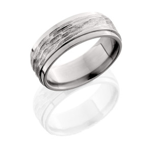 Lashbrook 8FGE TBH-POLISH Titanium Wedding Ring or Band