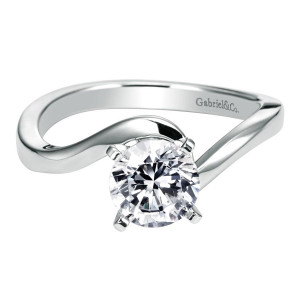 Gabriel 14 Karat Contemporary Engagement Ring ER6682W4JJJ