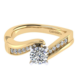 Gabriel 14 Karat Contemporary Engagement Ring ER6069M44JJ