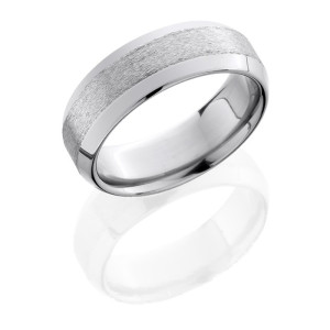 Lashbrook 8WB STONE-POLISH Titanium Wedding Ring or Band