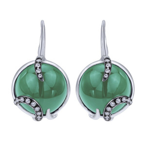 Gabriel Fashion Silver Cirque Drop Earrings EG12257SVJMC