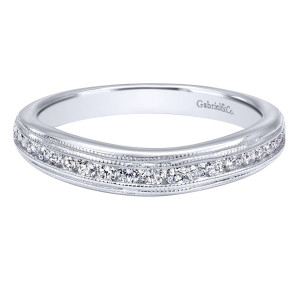 Gabriel 14 Karat Contemporary Wedding Band WB10451W44JJ