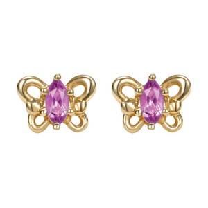 Gabriel Fashion 14 Karat Secret Garden Stud Earrings EG10052Y4JPZ