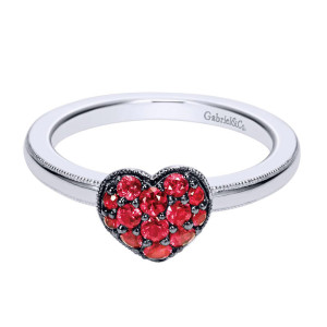 Gabriel Fashion Silver Stackable Stackable Ladies' Ring LR6786-7SVJRA