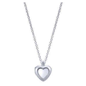 Gabriel Fashion Silver Treasure Chests Locket Necklace NK2703SV5GL