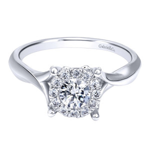 Gabriel 14 Karat Contemporary Engagement Ring ER910942W44JJ
