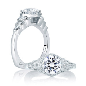 A.JAFFE Platinum Signature Engagement Ring MES642