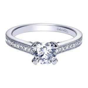 Gabriel 14 Karat Victorian Engagement Ring ER98682W44JJ