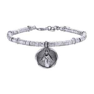 Gabriel Fashion Silver Two-Tone Byblos Charm Bracelet TB3658MXJJJ