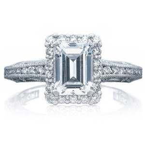 Tacori 2618EC75X55 18 Karat Reverse Crescent Engagement Ring
