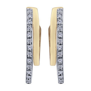 Gabriel Fashion 14 Karat Huggies Huggie Earrings EG9078Y45JJ