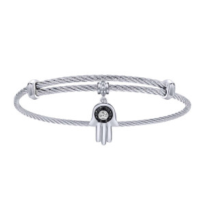 Gabriel Fashion Silver Two-Tone Soho Bangle Bracelet BG3592MXJMC