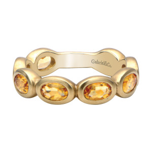 Gabriel Fashion 14 Karat Stackable Stackable Ladies' Ring LR5150Y4JCT