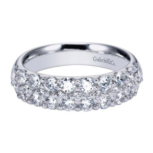 Gabriel 14 Karat Contemporary Wedding Band WB4011W44JJ