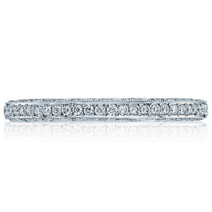 HT2257D Platinum Tacori Classic Crescent Diamond Wedding Ring