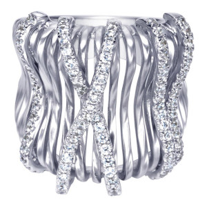 Gabriel Fashion 14 Karat Nature Ladies' Ring LR6702W44JJ