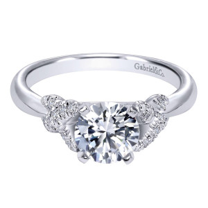 Gabriel 14 Karat Contemporary Engagement Ring ER10493W44JJ