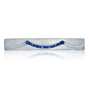 97-3BSS Platinum Tacori Sculpted Crescent Wedding Ring