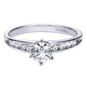 Gabriel 14 Karat Contemporary Engagement Ring ER2150W44JJ