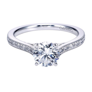 Gabriel 14 Karat Victorian Engagement Ring ER7222W4JJJ
