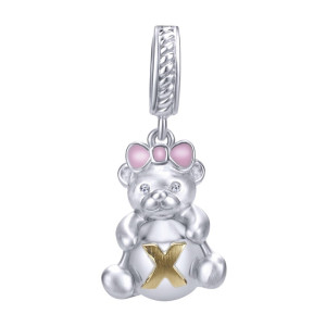 Gabriel Fashion Silver / 18 Karat Two-Tone Initial Charm Pendant PT9419X-EPMY5JJ