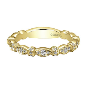 Gabriel Fashion 14 Karat Stackable Stackable Ladies' Ring LR4579Y44JJ