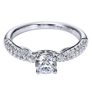 Gabriel 14 Karat Contemporary Engagement Ring ER96289W44JJ