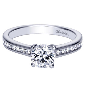 Gabriel 14 Karat Contemporary Engagement Ring ER98718W44JJ