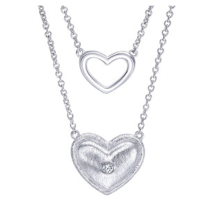 Gabriel Fashion Silver Eternal Love Necklace NK3708SV5JJ
